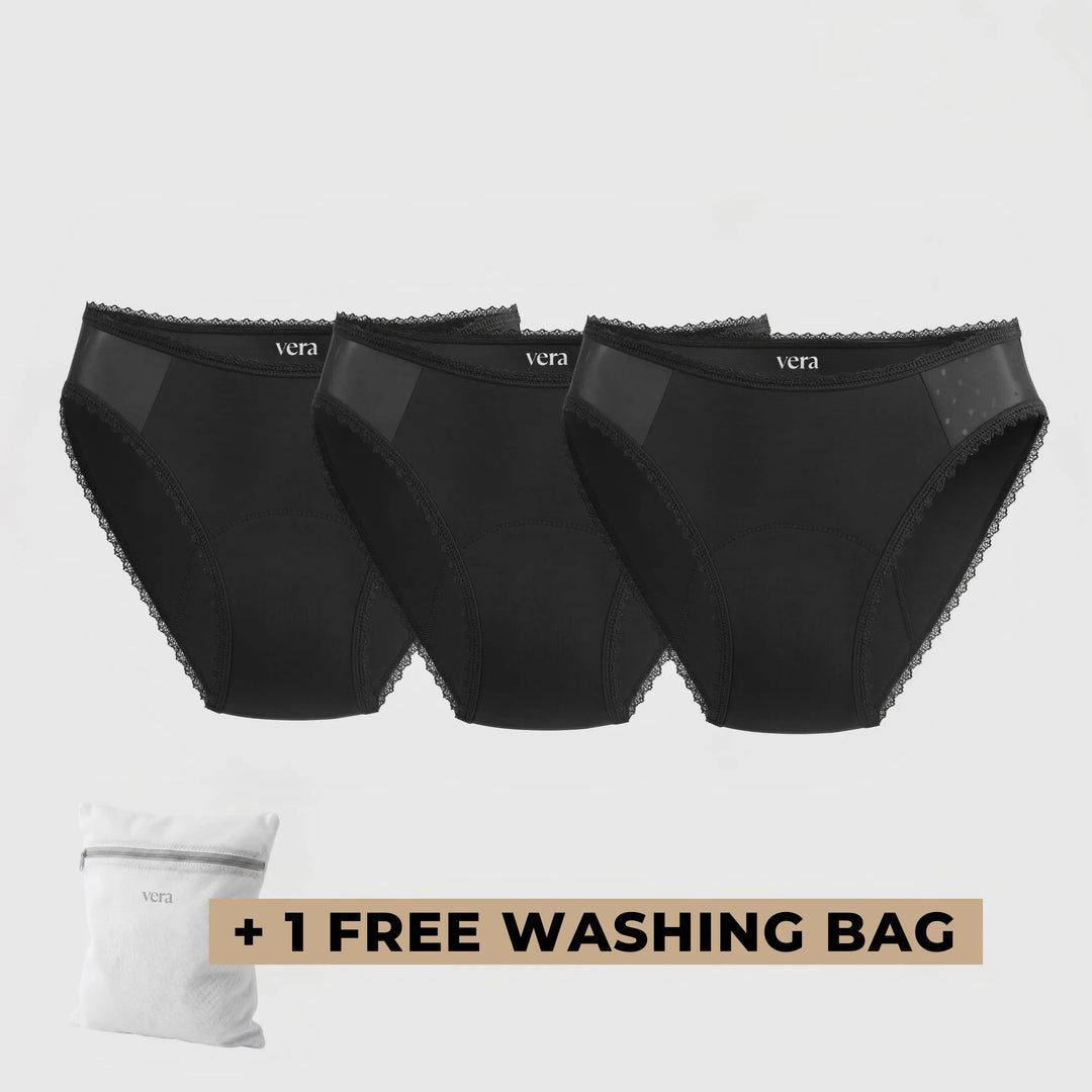 Vera's Elegant Leakproof Briefs (3-Pack)