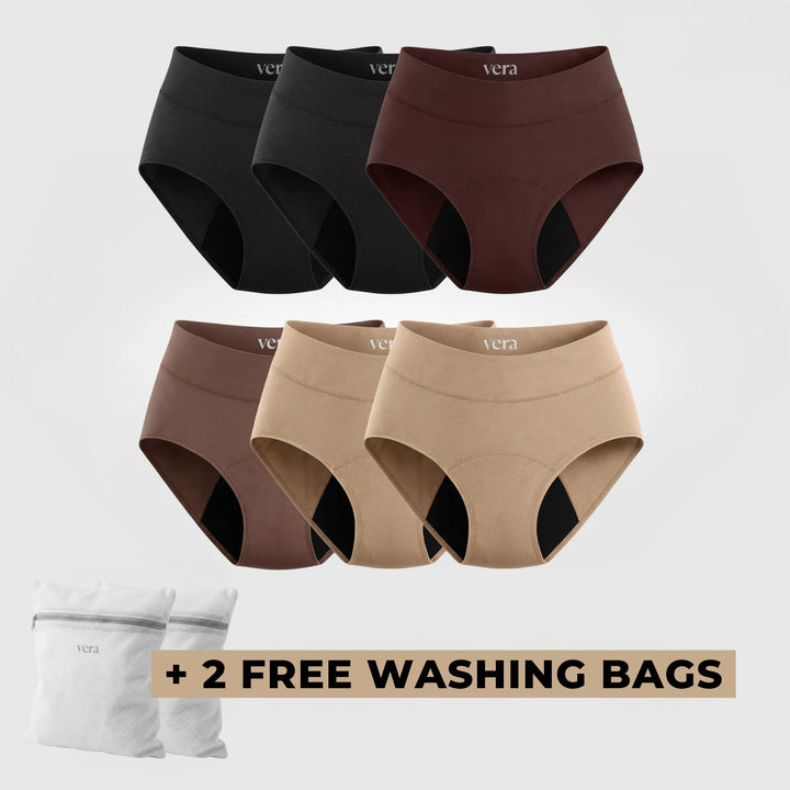 Vera's Signature Leakproof Underwear (6-Pack)