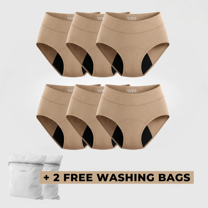 Vera's Signature Leakproof Underwear (6-Pack)