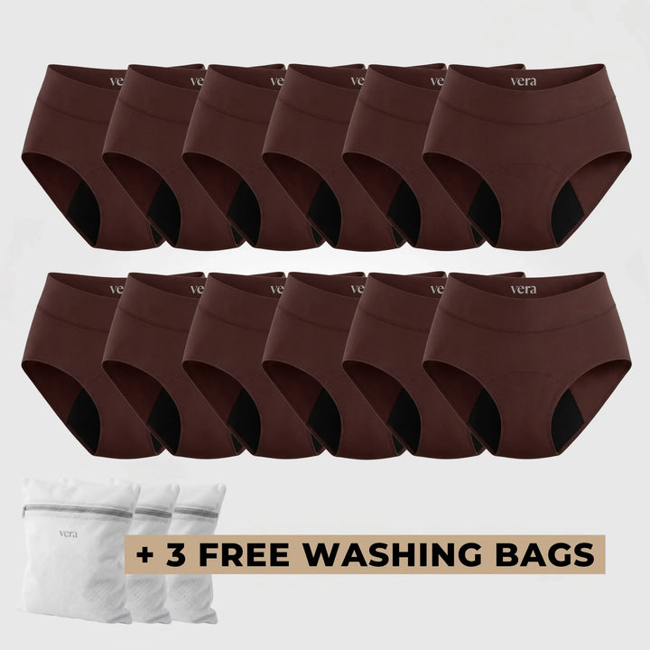 Vera's Signature Leakproof Underwear (12-Pack)