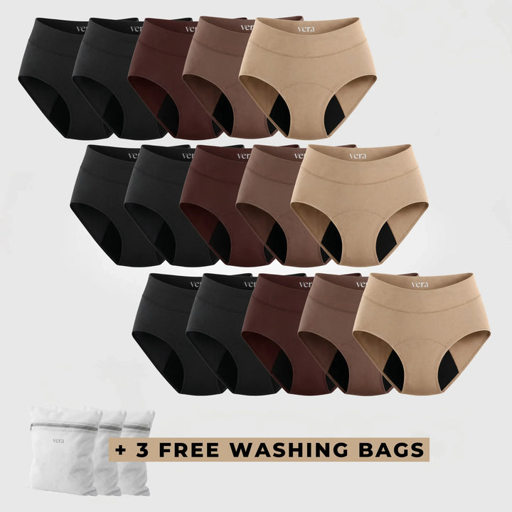 Vera's Signature Leakproof Underwear (15-Pack)
