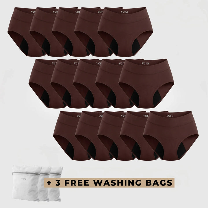 Vera's Signature Leakproof Underwear (15-Pack)