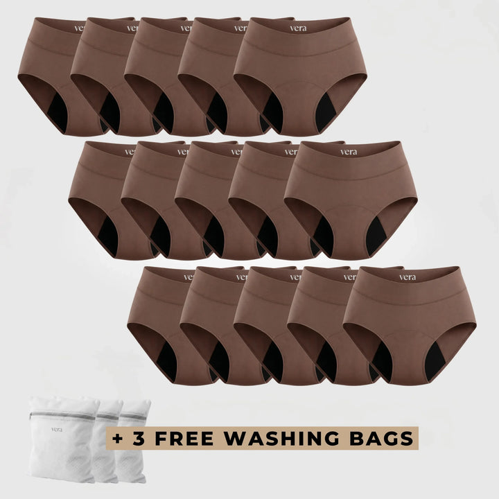 Vera's Signature Leakproof Underwear (15-Pack)