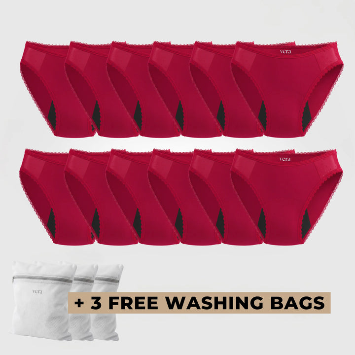 Vera's Elegant Leakproof Briefs (12-Pack)