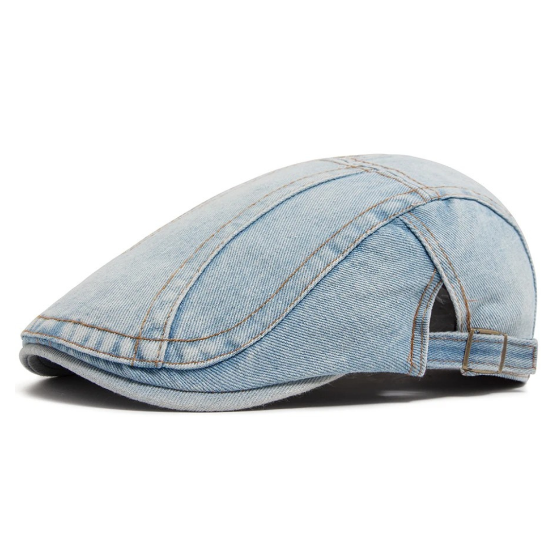 Harland Denim Flat Cap