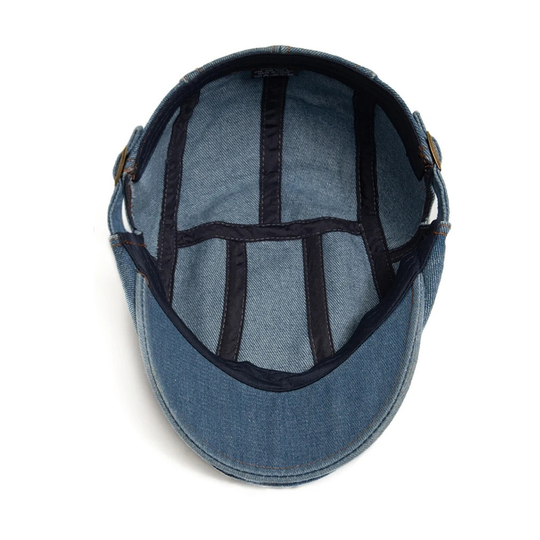 Harland Denim Flat Cap