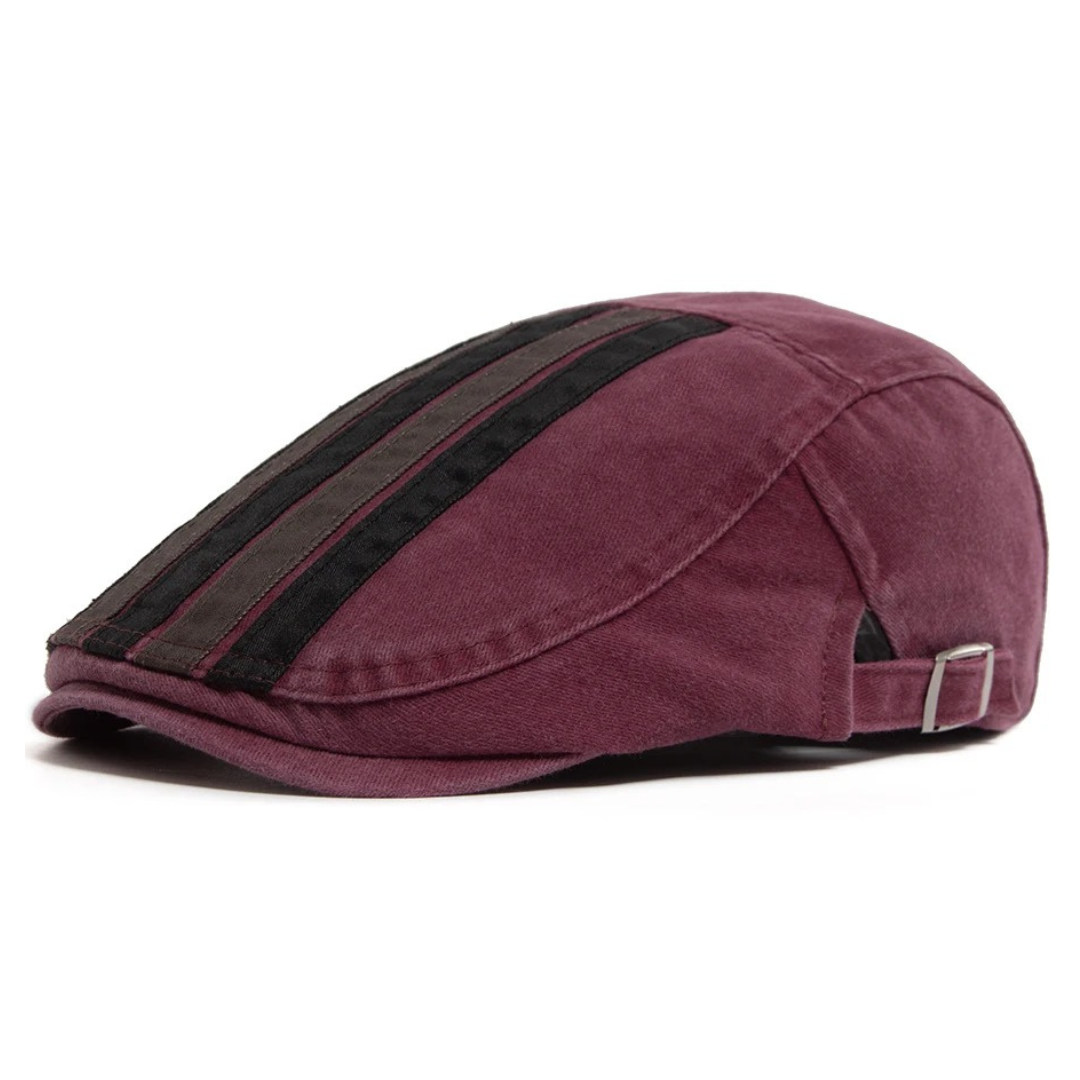 Hudson Stripe Flat Cap