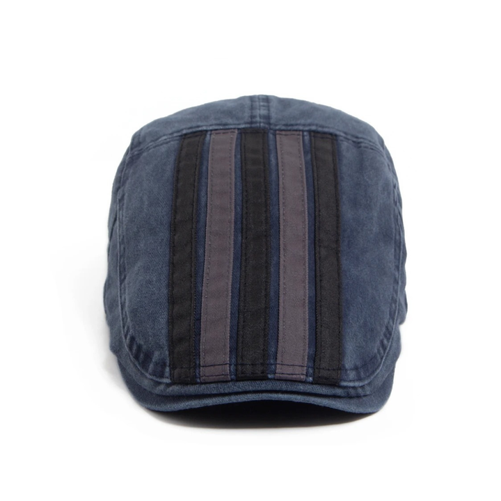 Hudson Stripe Flat Cap