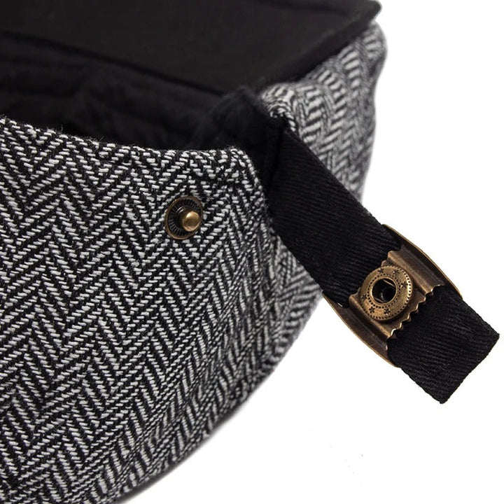 Kent Herringbone Flat Cap