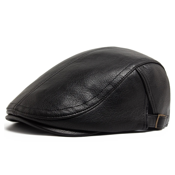 Kenton Leather Flat Cap
