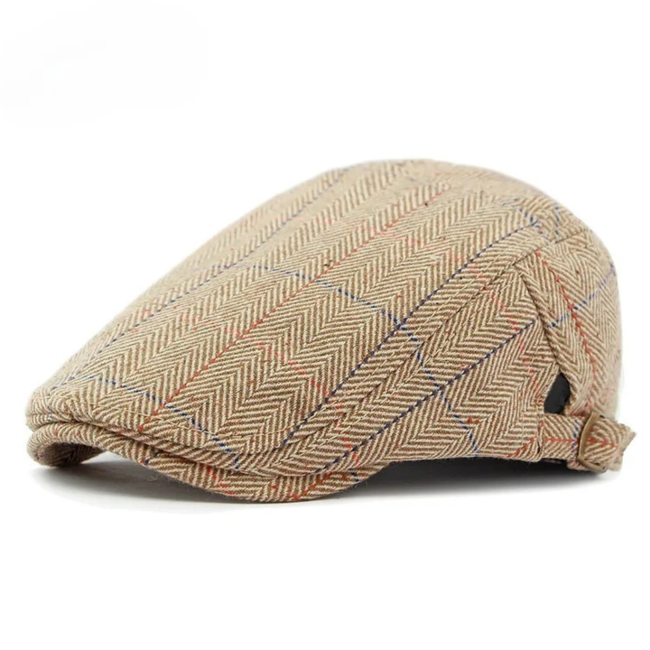 Langley Pinstripe Flat Cap