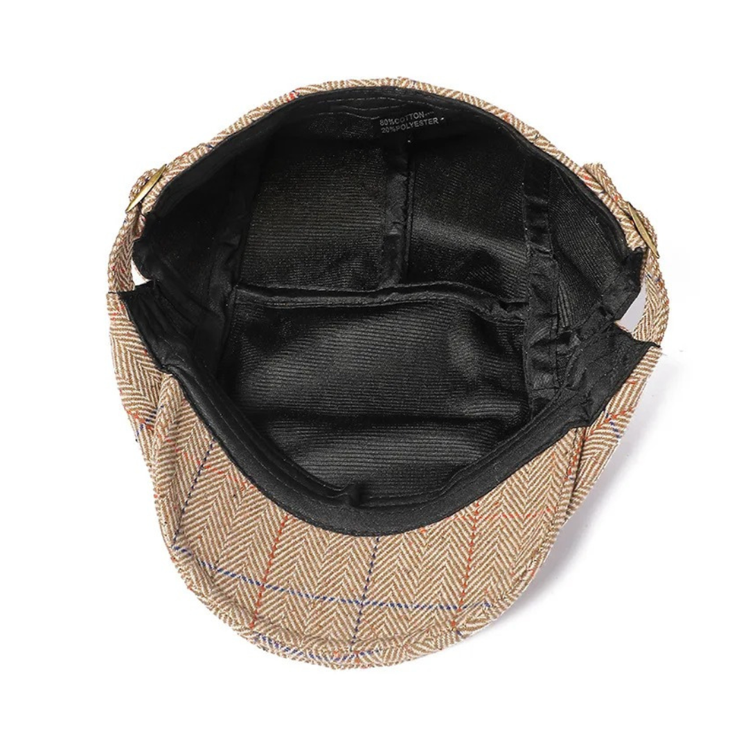 Langley Pinstripe Flat Cap