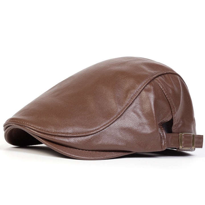 Whitaker Leather Flat Cap