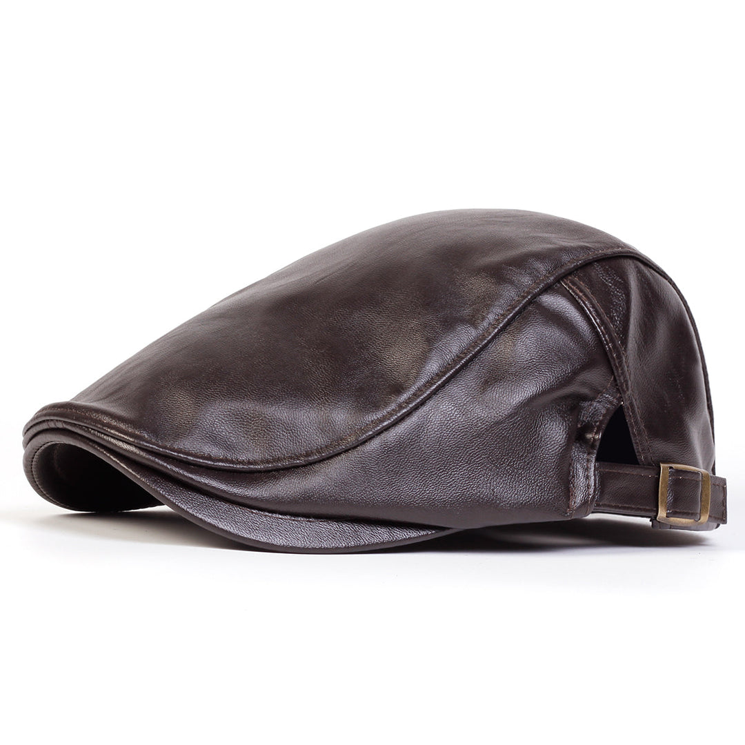 Whitaker Leather Flat Cap