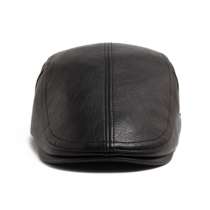 Kenton Leather Flat Cap