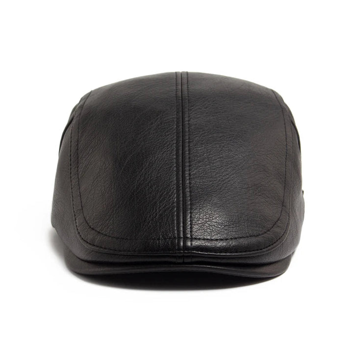 Kenton Leather Flat Cap