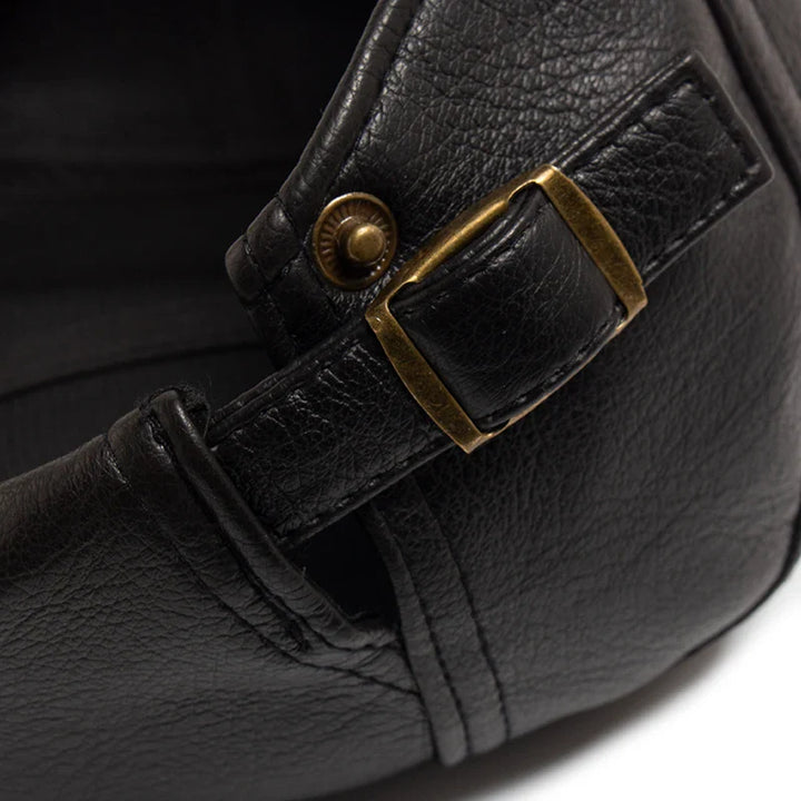 Kenton Leather Flat Cap