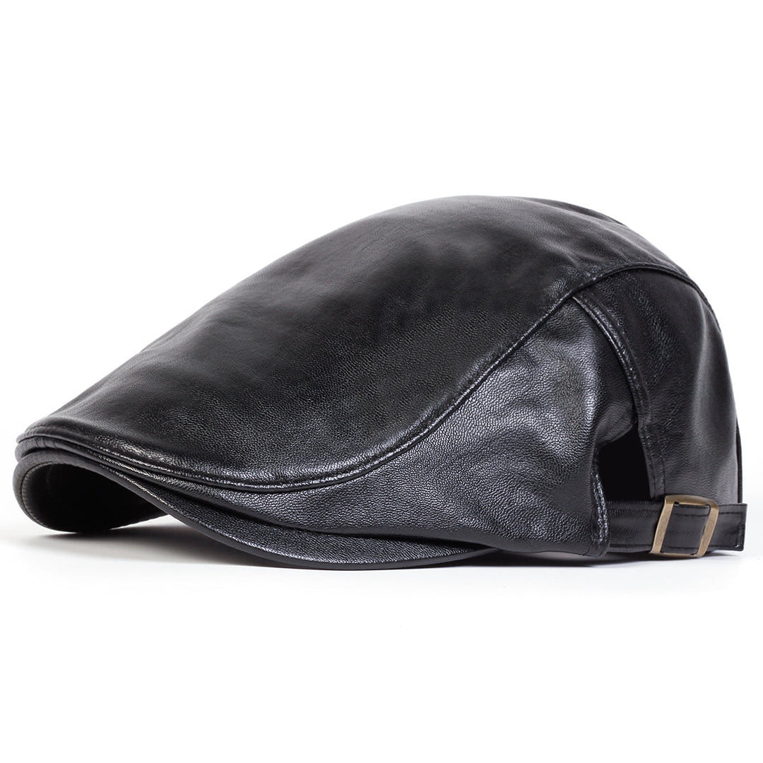 Whitaker Leather Flat Cap