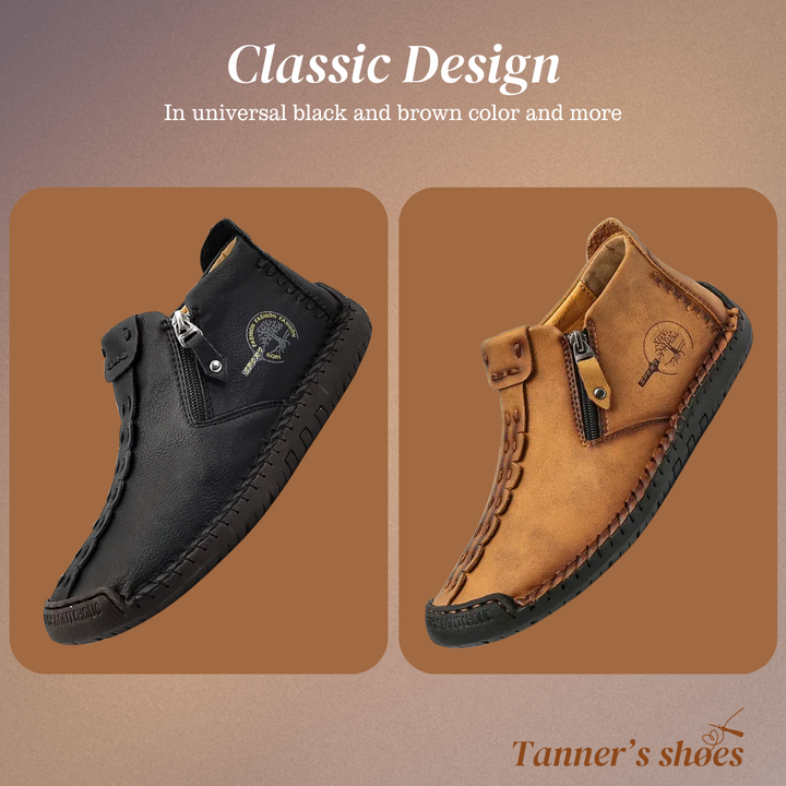 Logan | Classic Men's Leather Ankle Shoes